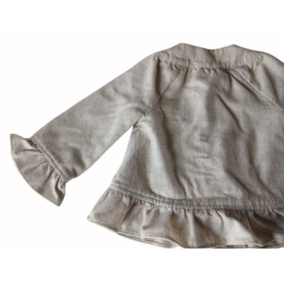 Janie and Jack Wool Blend  Lined Jacket Ruffle Hem 12 24 Mo Wool Viscose Blend - Picture 8 of 12